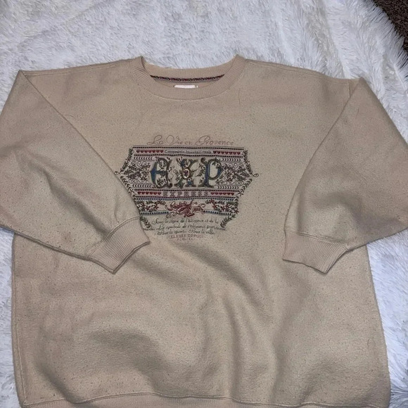 Vintage Express Athletique Teddy Material Crewneck Sweatshirt size Extra Large - Picture 2 of 5